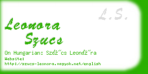 leonora szucs business card